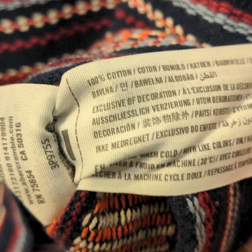 Hollister Woven Southwestern Blanket Pattern Mini Skirt Sz 9 - Picture 8 of 8